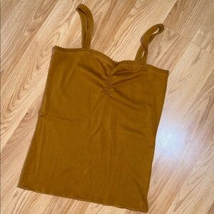 Doen Angie Mustard Brown Tank Top Medium 100% Cotton
